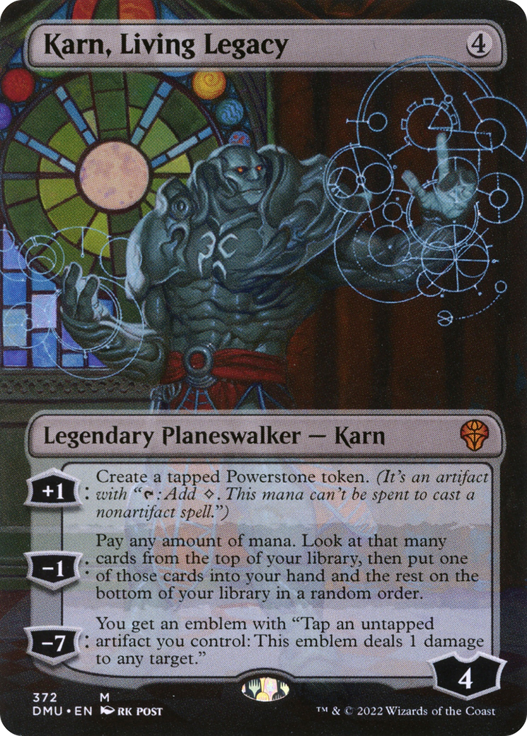 Karn, Living Legacy (Borderless) (DMU-372) [Dominaria United] Foil