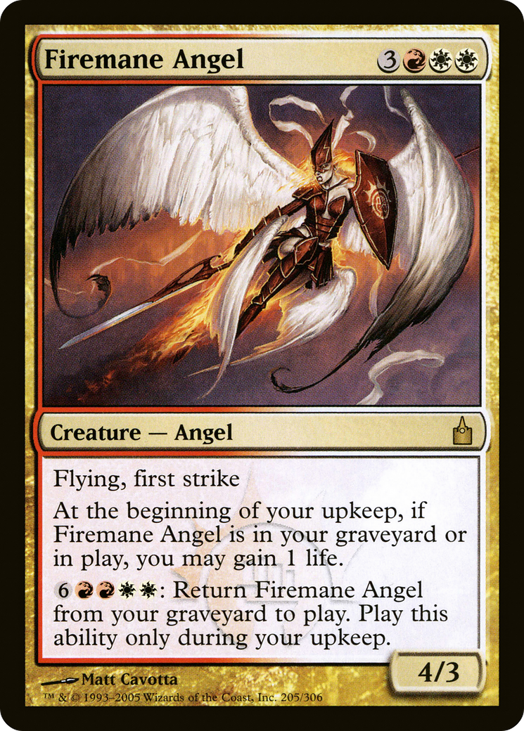 Firemane Angel (RAV-205) [Ravnica: City of Guilds] Foil