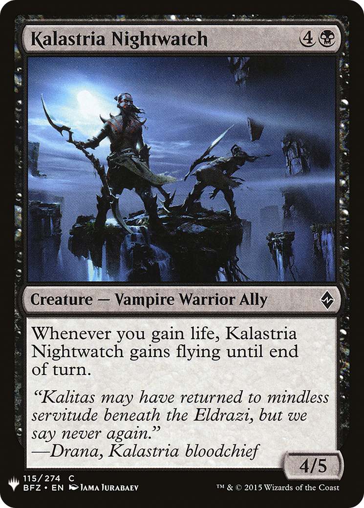 Kalastria Nightwatch (LIST-115) [The List]