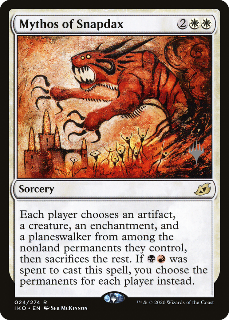 Mythos of Snapdax (PPIKO-024) [Promo Pack: Ikoria: Lair of Behemoths Promos]