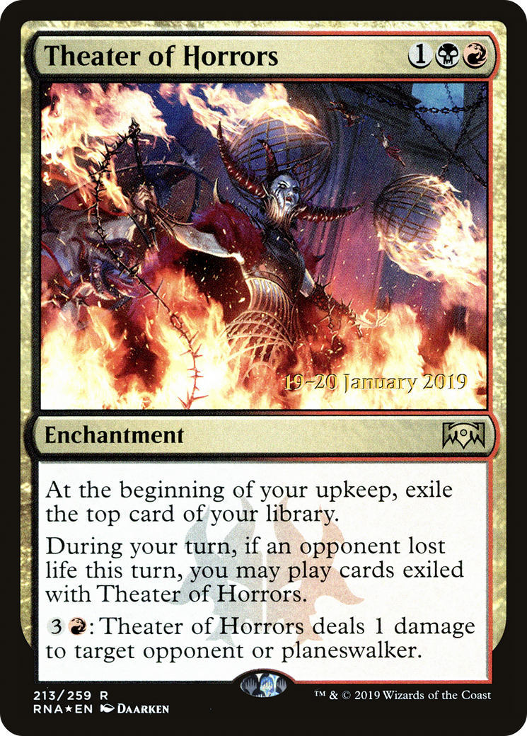 Theater of Horrors (PRE-213) [Ravnica Allegiance Promos] Foil