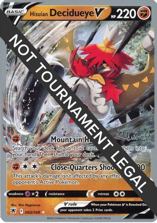 Hisuian Decidueye V - 2022 (Ondrej Skubal) (083/189) [World Championship Decks] - Ultra Rare