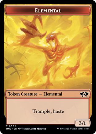 Elemental (0002) // Zombie Double-Sided Token (MOM-2 // 5) [March of the Machine] Foil