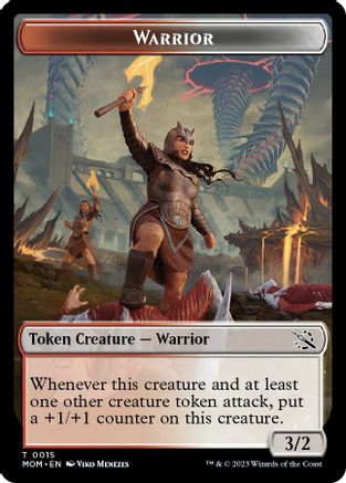 Warrior // Thopter Double-Sided Token (MOM-15 // 19) [March of the Machine] Foil