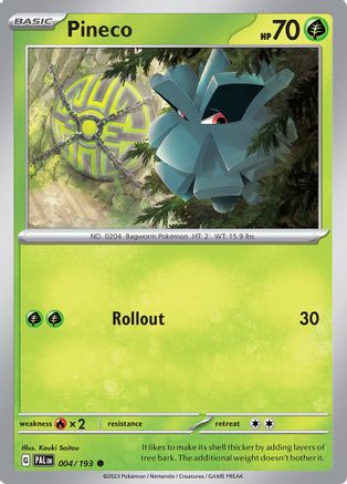 Pineco (004/193) [SV02 Paldea Evolved] Reverse Holofoil - Common