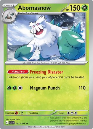 Abomasnow (011/193) [SV02 Paldea Evolved] Reverse Holofoil - Rare
