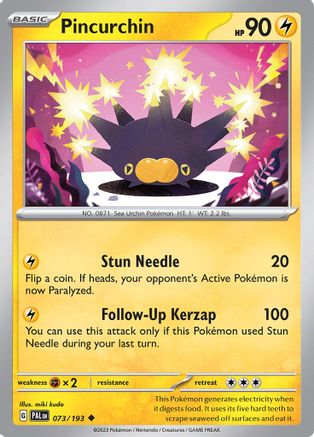 Pincurchin (073/193) [SV02 Paldea Evolved] Reverse Holofoil - Uncommon