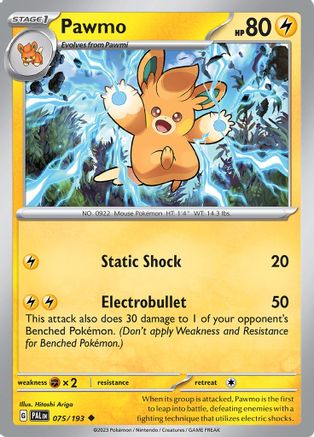 Pawmo (075/193) [SV02 Paldea Evolved] Reverse Holofoil - Uncommon