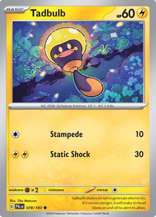 Tadbulb (078/193) [SV02 Paldea Evolved] Reverse Holofoil - Common