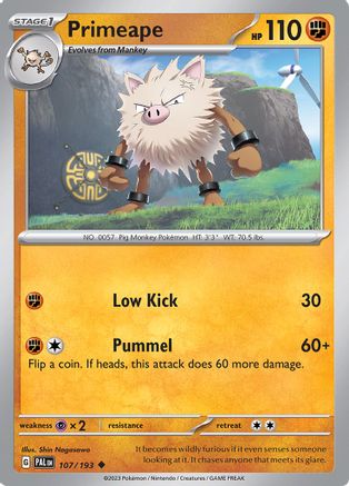 Primeape (107/193) [SV02 Paldea Evolved] Reverse Holofoil - Uncommon
