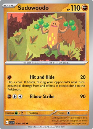 Sudowoodo (109/193) [SV02 Paldea Evolved] Reverse Holofoil - Uncommon
