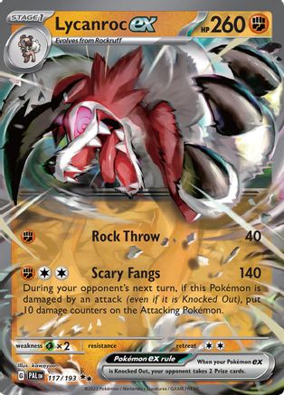 Lycanroc ex (117/193) [SV02 Paldea Evolved] Holofoil - Double Rare