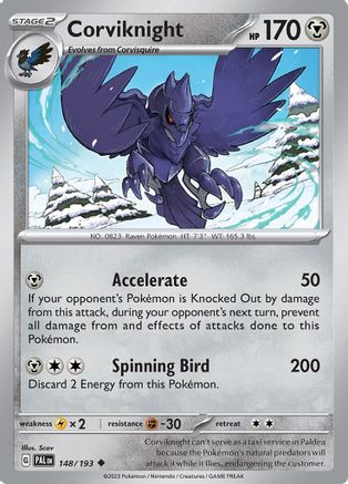 Corviknight (148/193) [SV02 Paldea Evolved] Reverse Holofoil - Uncommon