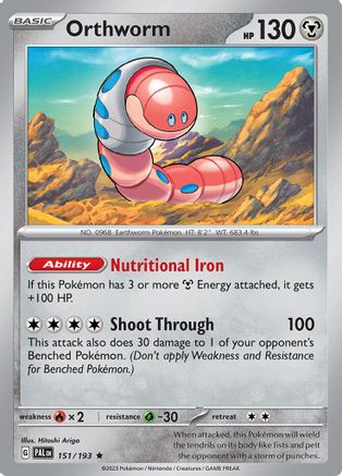 Orthworm (151/193) [SV02 Paldea Evolved] Reverse Holofoil - Rare