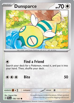 Dunsparce (156/193) [SV02 Paldea Evolved] Reverse Holofoil - Common