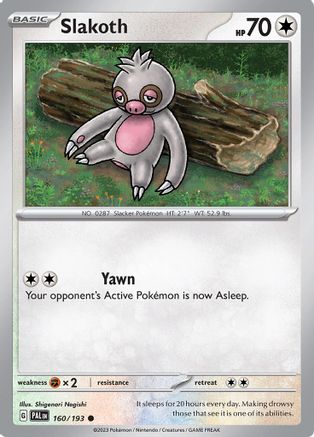 Slakoth (160/193) [SV02 Paldea Evolved] Reverse Holofoil - Common