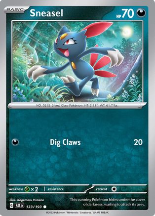 Sneasel (133/193) [SV02 Paldea Evolved] Reverse Holofoil - Common