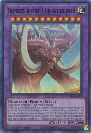 Transcendosaurus Gigantozowler (Super Rare) (WISU-EN003) - Wild Survivors 1st Edition