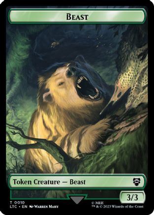 Beast // Treefolk Double-Sided Token (LTC-10//13) [Commander: The Lord of the Rings: Tales of Middle-earth]