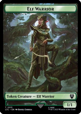 Elf Warrior // Bird (0006) Double-Sided Token (LTC-11 // 6) [Commander: The Lord of the Rings: Tales of Middle-earth]