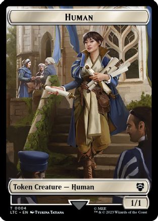 Human // Human Soldier (0001) Double-Sided Token (LTC-4 // 1) [Commander: The Lord of the Rings: Tales of Middle-earth]
