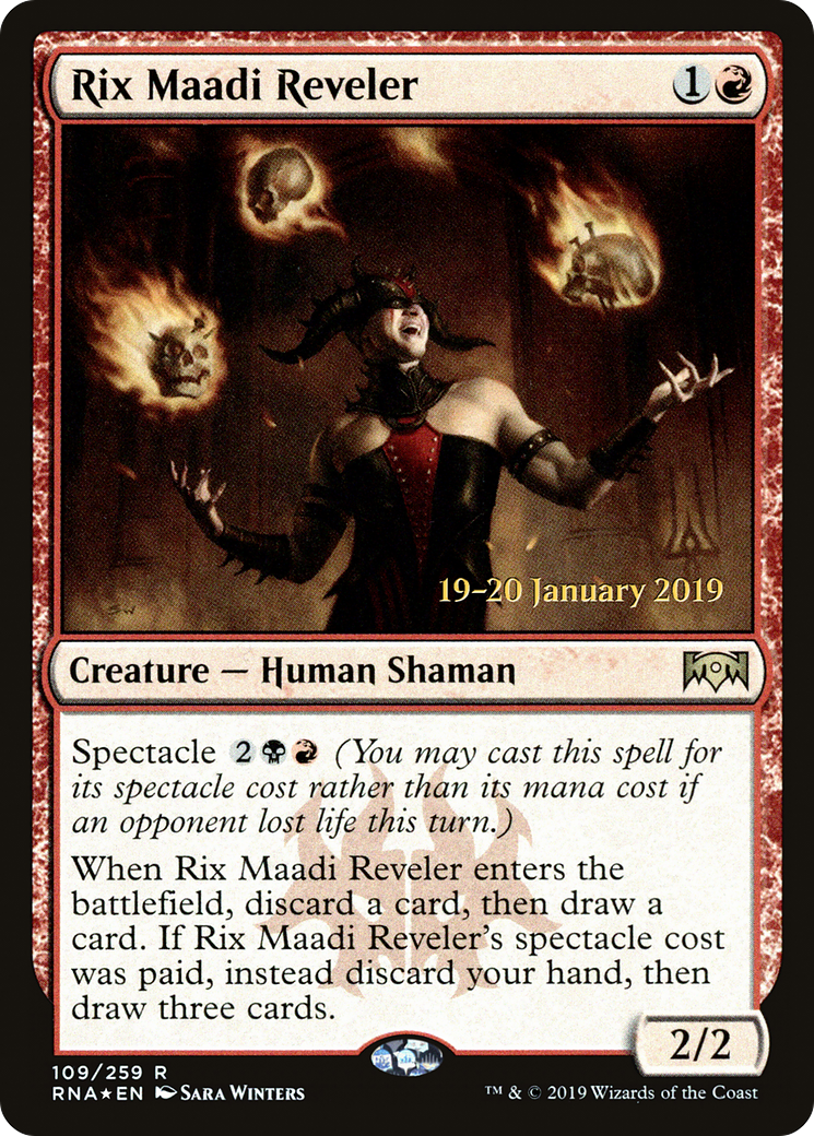 Rix Maadi Reveler (PRE-109) [Ravnica Allegiance Promos] Foil