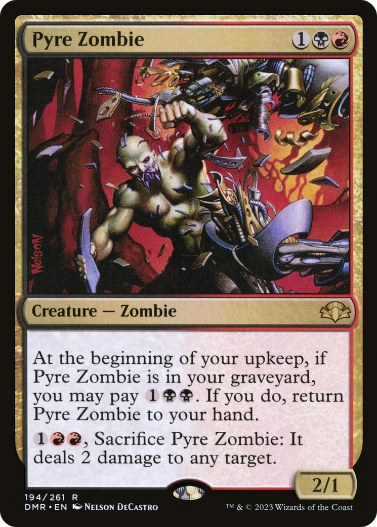Pyre Zombie - Foil [Dominaria Remastered]