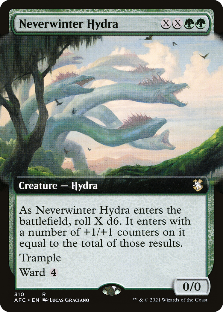 Neverwinter Hydra (Extended Art) (AFC-310) [Forgotten Realms Commander]