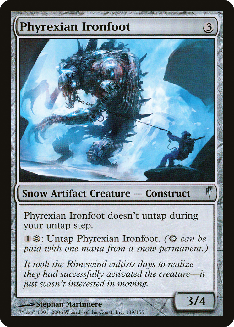Phyrexian Ironfoot (CSP-139) [Coldsnap] Foil