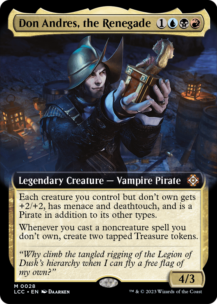 Don Andres, the Renegade (Extended Art) (LCC-028) [The Lost Caverns of Ixalan Commander]