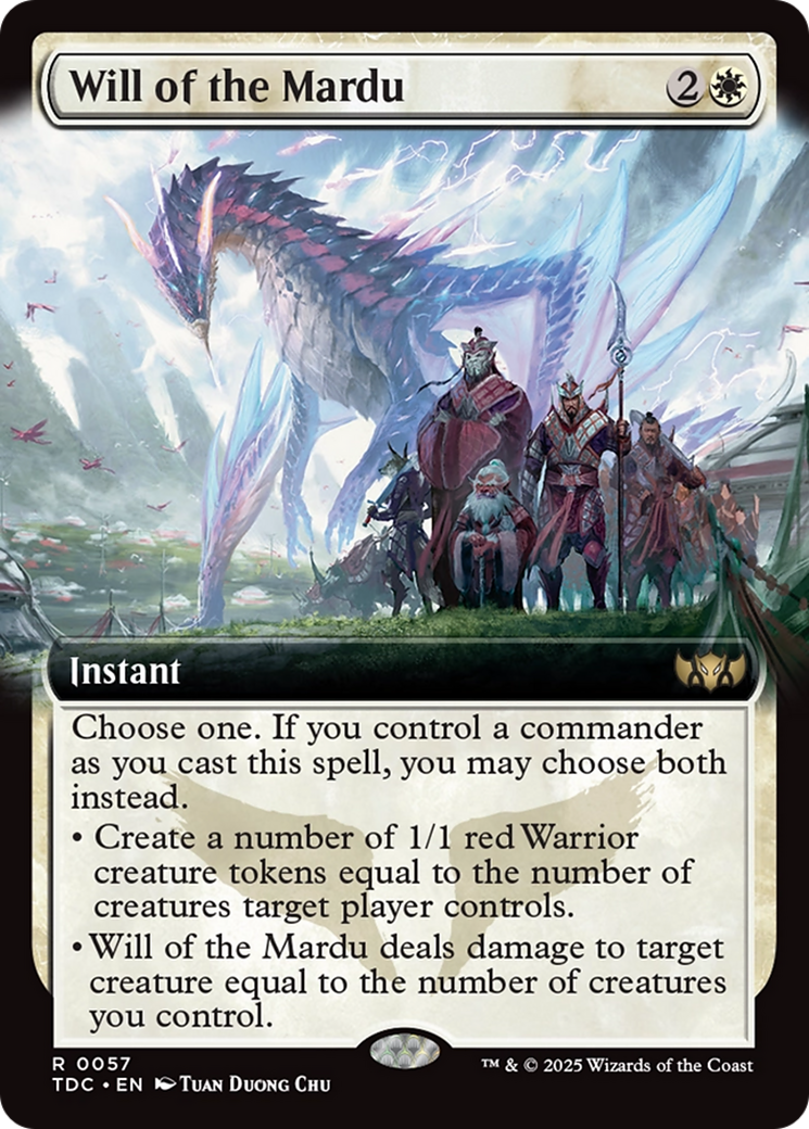 Will of the Mardu (Extended Art) (TDC-057) [Commander: Tarkir: Dragonstorm]
