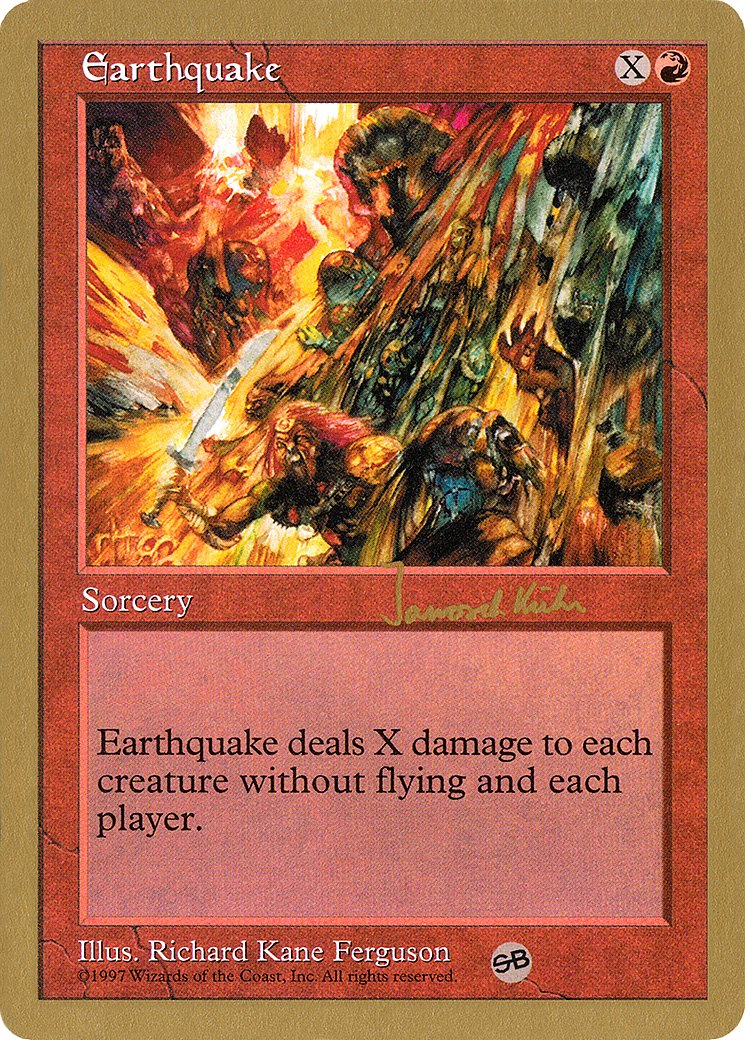 Earthquake - 1997 Janosch Kuhn (5ED) (SB) [World Championship Decks 1997]