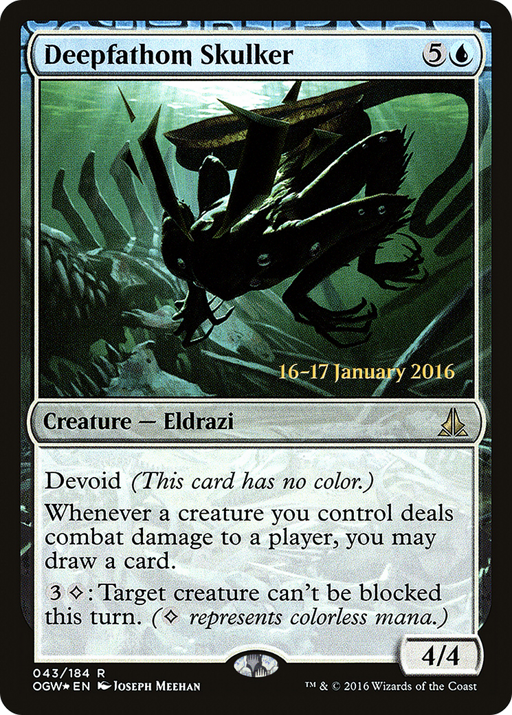 Deepfathom Skulker (PRE-043) [Oath of the Gatewatch Promos] Foil