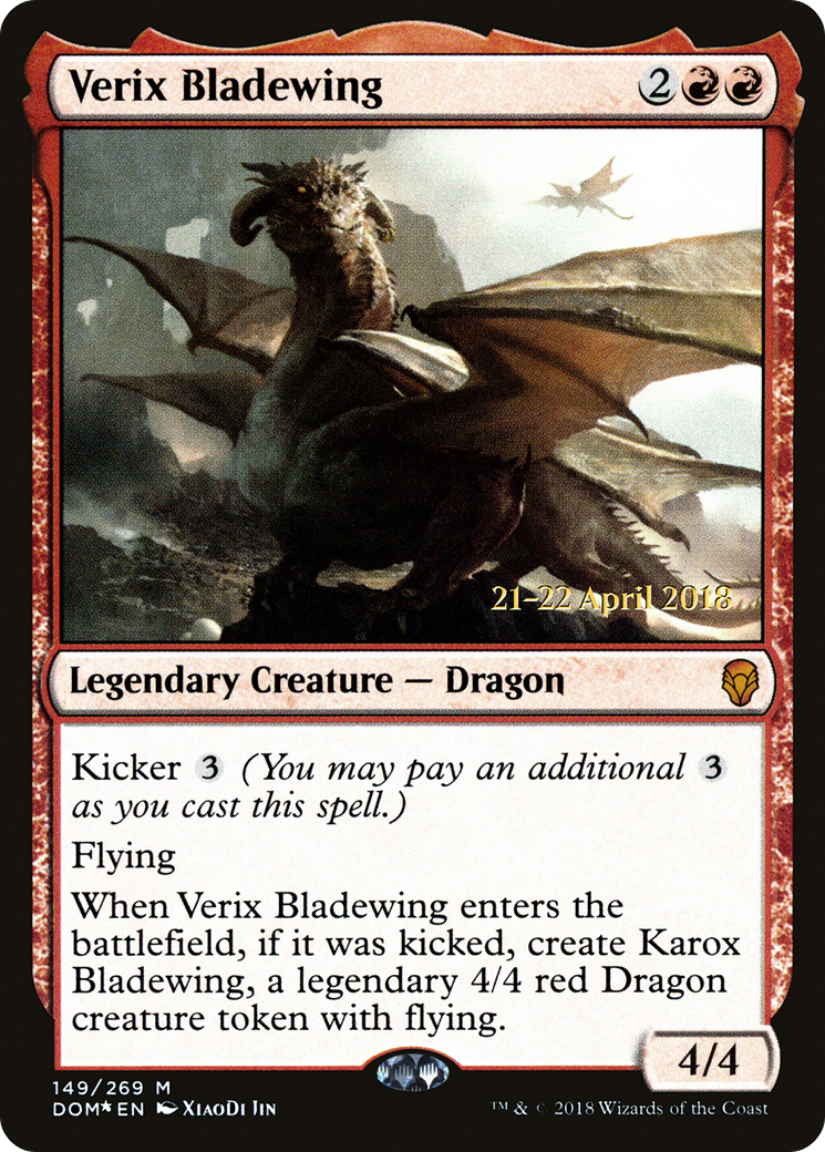 Verix Bladewing (PRE-149) [Dominaria Promos] Foil