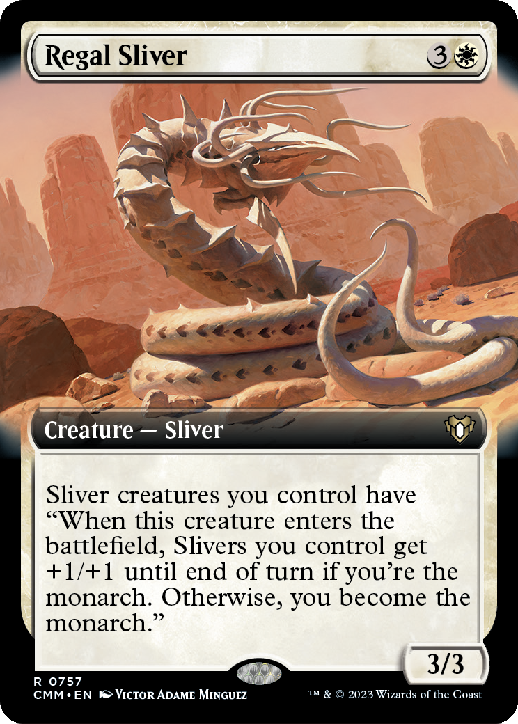 Regal Sliver (Extended Art) (CMM-757) [Commander Masters]