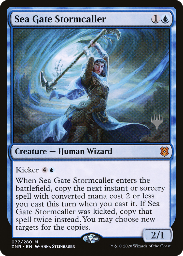 Sea Gate Stormcaller (PPZNR-077) [Promo Pack: Zendikar Rising Promos]