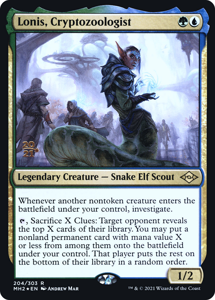 Lonis, Cryptozoologist (PRE-204) [Modern Horizons 2 Promos] Foil
