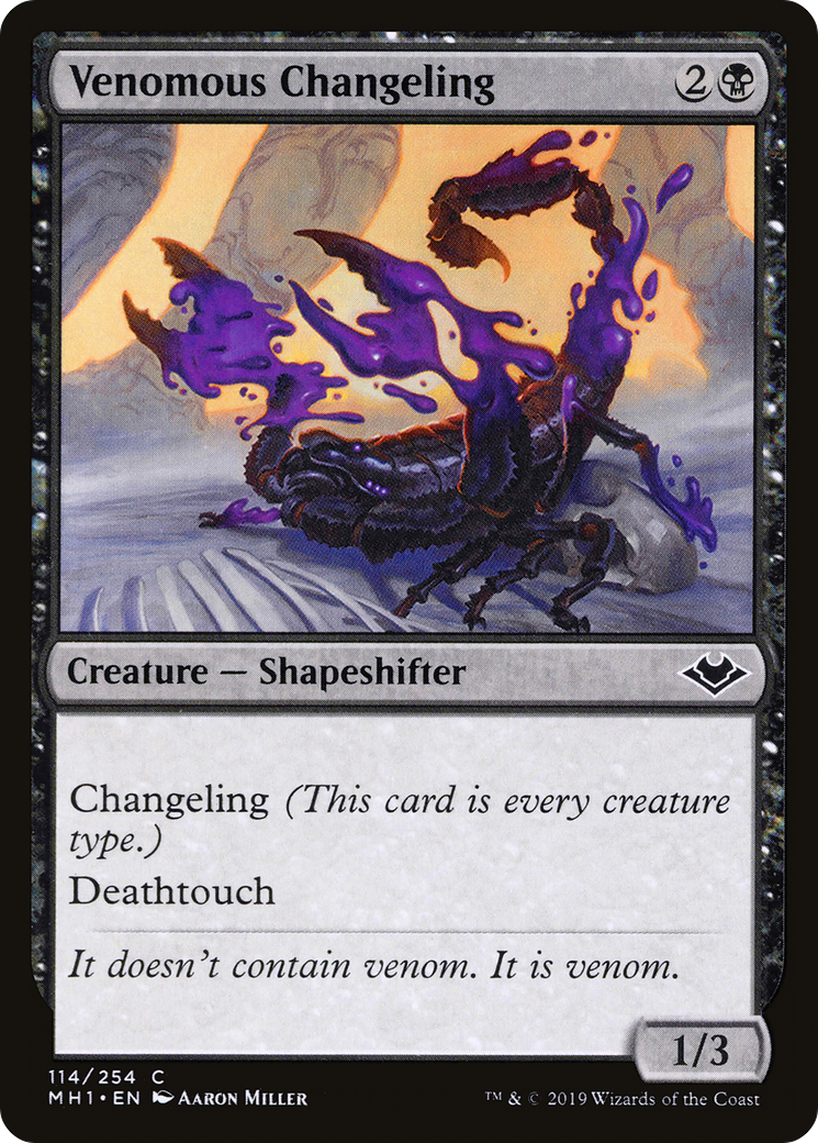 Venomous Changeling (MH1-114) [Modern Horizons] Foil