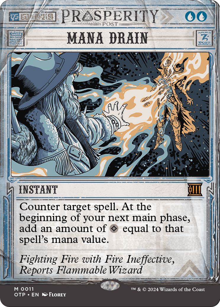 Mana Drain (OTP-011) (Showcase) (Borderless) [Breaking News] Foil