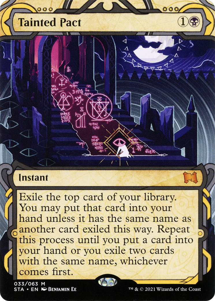 Tainted Pact (STA-033) (Showcase) (Borderless) [Strixhaven Mystical Archive] Foil