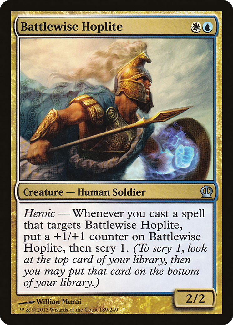 Battlewise Hoplite (THS-189) [Theros] Foil