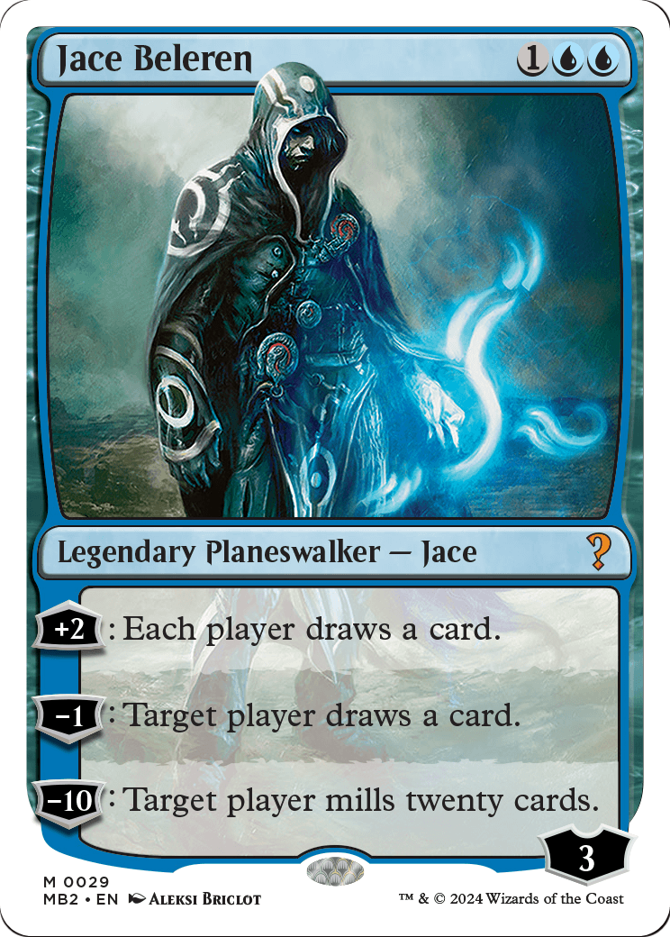 Jace Beleren (White Border) (MB2-029) [Mystery Booster 2]