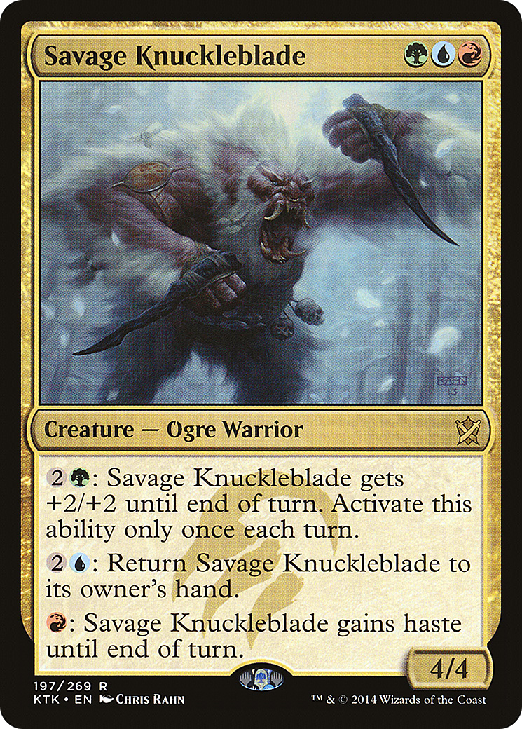 Savage Knuckleblade (KTK-197) [Khans of Tarkir] Foil