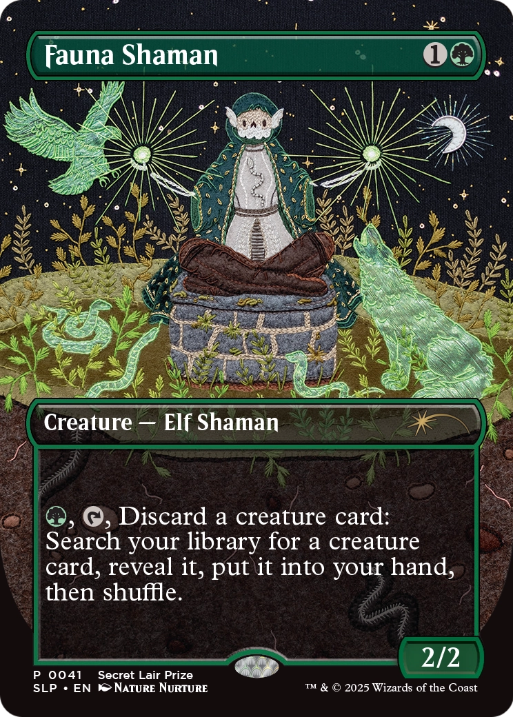 Fauna Shaman (SLP-041) (Borderless) [Secret Lair Showdown] Foil