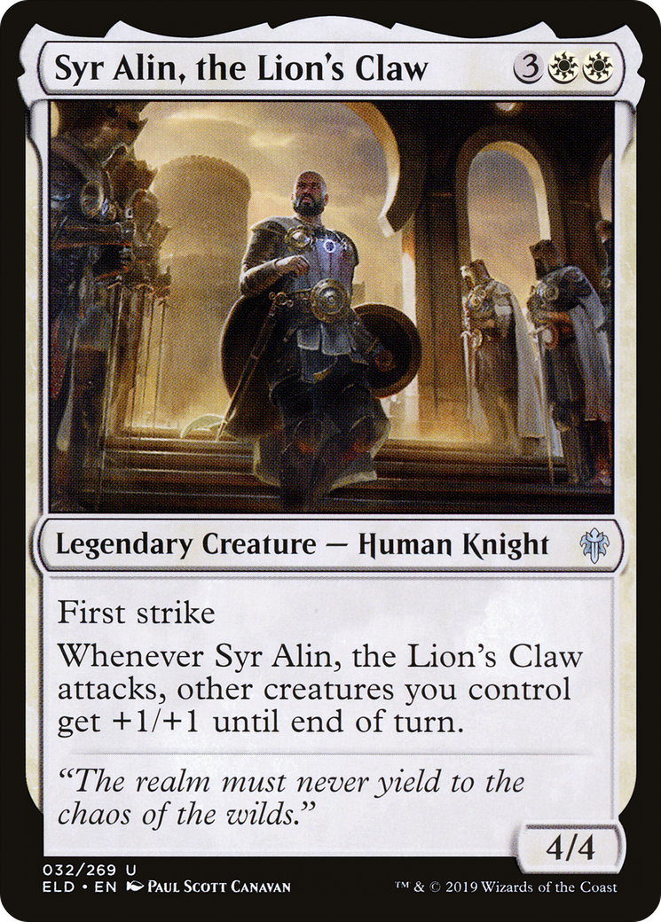 Syr Alin, the Lion's Claw (ELD-032) [Throne of Eldraine]