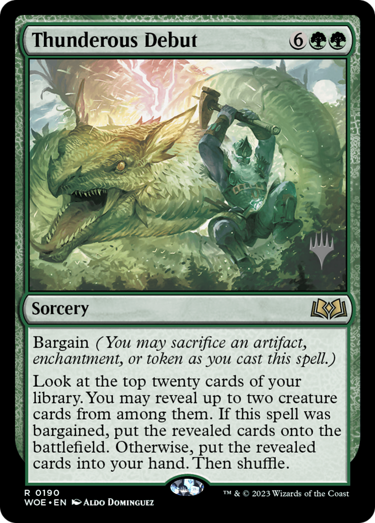 Thunderous Debut (PPWOE-190) [Promo Pack: Wilds of Eldraine Promos] Foil