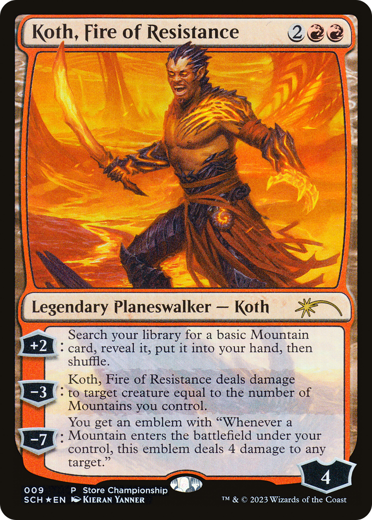 Koth, Fire of Resistance (GAME-009) [Store Championships] Foil