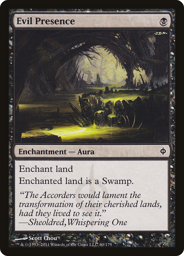 Evil Presence (NPH-060) [New Phyrexia] Foil