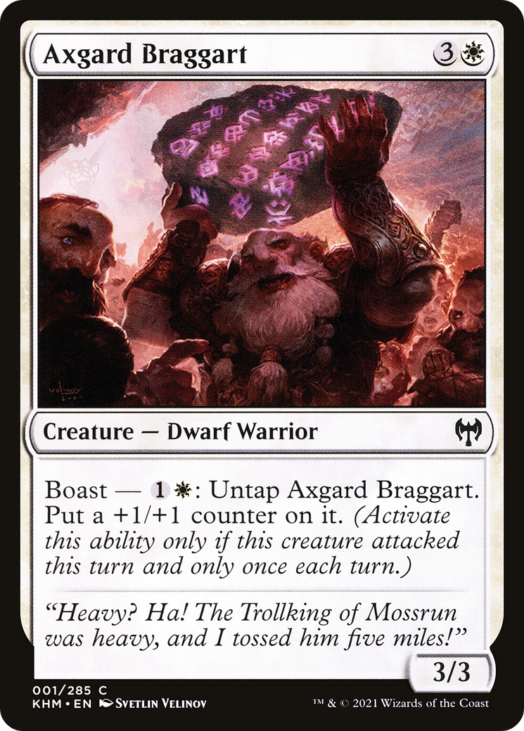 Axgard Braggart (KHM-001) [Kaldheim] Foil