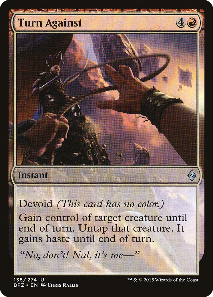 Turn Against (BFZ-135) [Battle for Zendikar] Foil